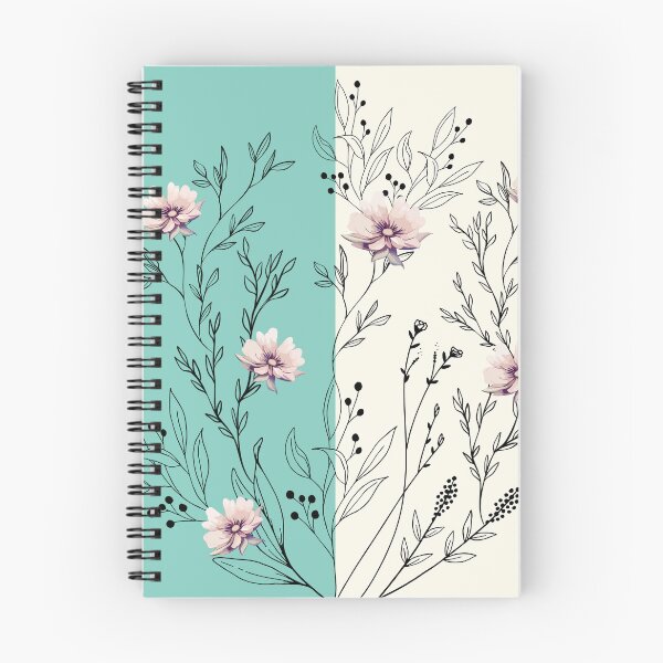 Item preview, Teal and Cream Pastel Floral Art designed and sold by Verantia.