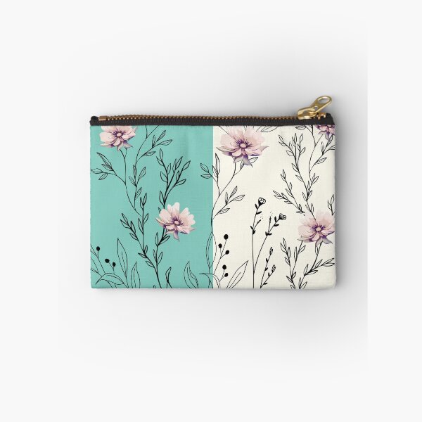 Item preview, Teal and Cream Pastel Floral Art designed and sold by Verantia.