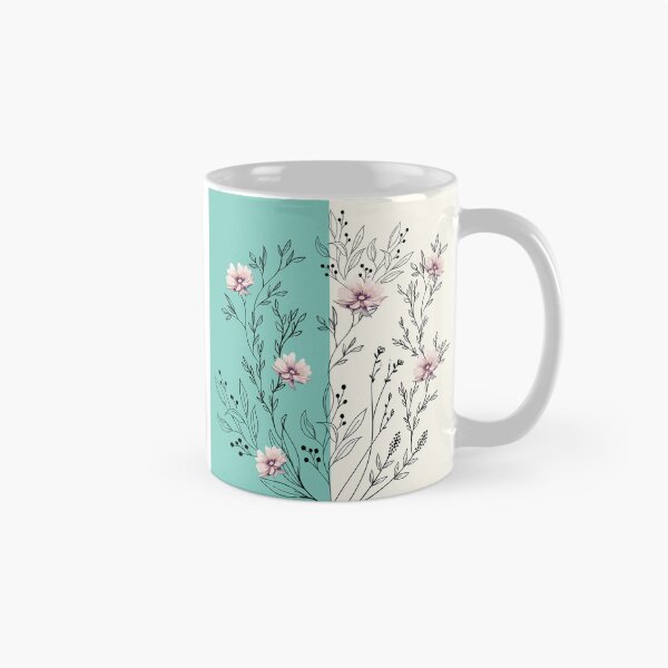 Item preview, Teal and Cream Pastel Floral Art designed and sold by Verantia.