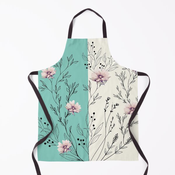 Item preview, Teal and Cream Pastel Floral Art designed and sold by Verantia.