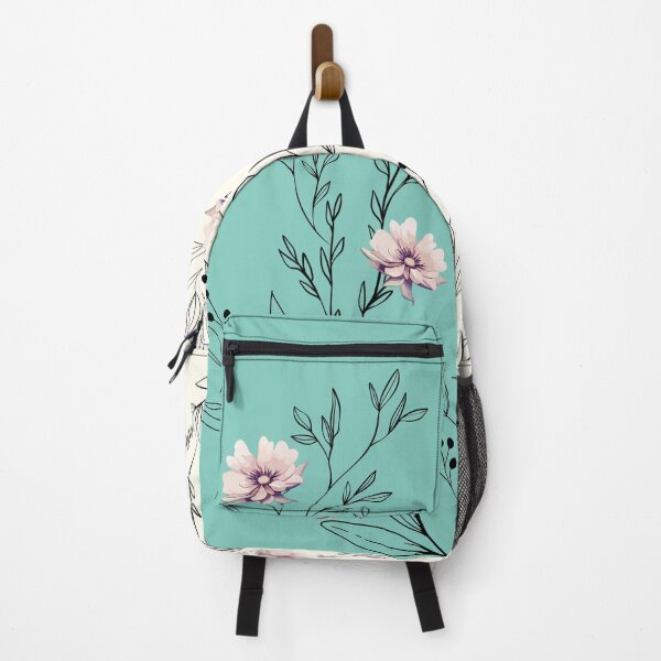 Item preview, Teal and Cream Pastel Floral Art designed and sold by Verantia.