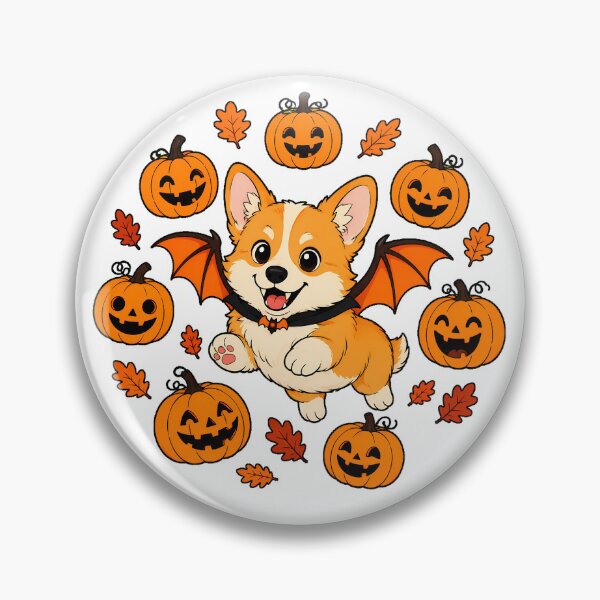 Item preview, Halloween Corgi Bat Wings Autumn Pumpkin designed and sold by chattsuede.
