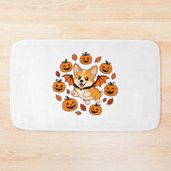 Item preview, Halloween Corgi Bat Wings Autumn Pumpkin designed and sold by chattsuede.