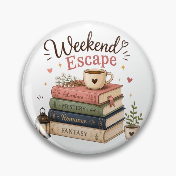 Item preview, Weekend Escape Book Lover – Cozy Stack of Novels Reading Design designed and sold by Sanika arts .