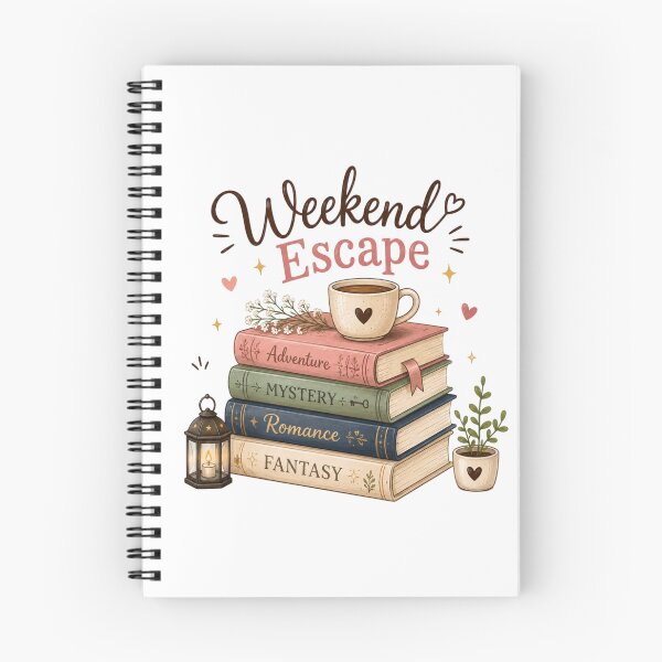 Item preview, Weekend Escape Book Lover – Cozy Stack of Novels Reading Design designed and sold by Sanika arts .