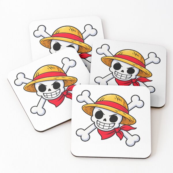 Item preview, Cute Pirate Skull and Crossbones Cartoon Sticker with Straw Hat and Red Bandana designed and sold by edikartt.