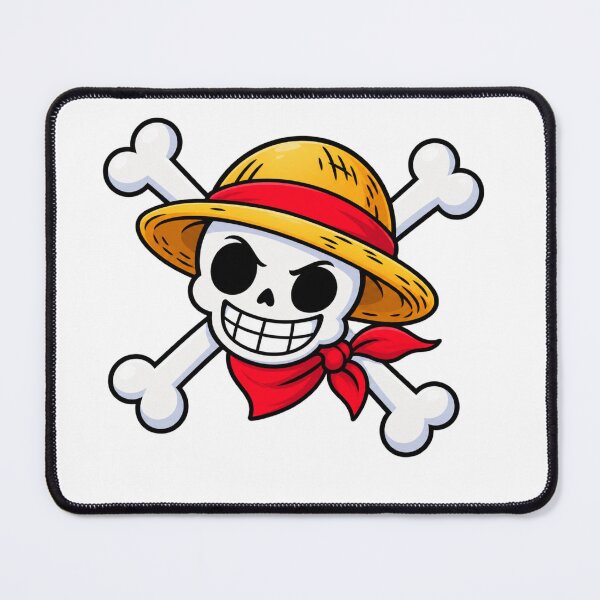 Item preview, Cute Pirate Skull and Crossbones Cartoon Sticker with Straw Hat and Red Bandana designed and sold by edikartt.