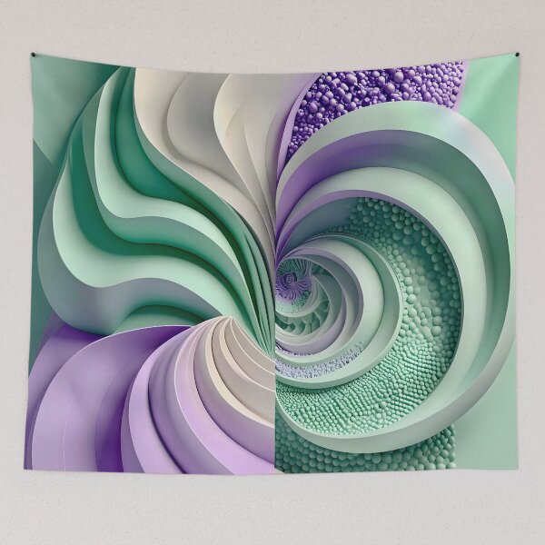 Item preview, Duality of Mint Waves and Lavender Beads designed and sold by Vicky Brago-Mitchell®.