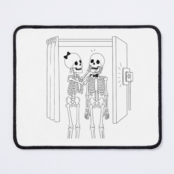 Item preview, Skeleton Couple Posing in a Photo Booth designed and sold by Qenlo.