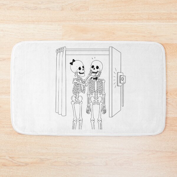 Item preview, Skeleton Couple Posing in a Photo Booth designed and sold by Qenlo.