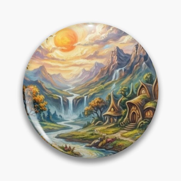 Item preview, The Wanderer's Path to the Whispering Village - Enchanted Fantasy Landscape designed and sold by SodhaIqbalKasam.