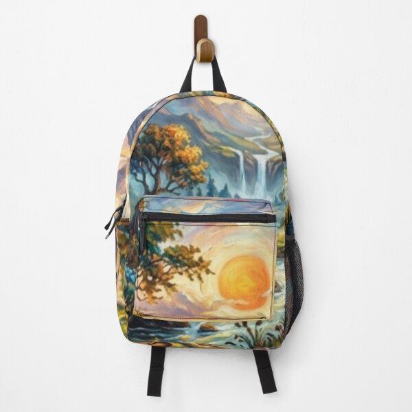 Item preview, The Wanderer's Path to the Whispering Village - Enchanted Fantasy Landscape designed and sold by SodhaIqbalKasam.