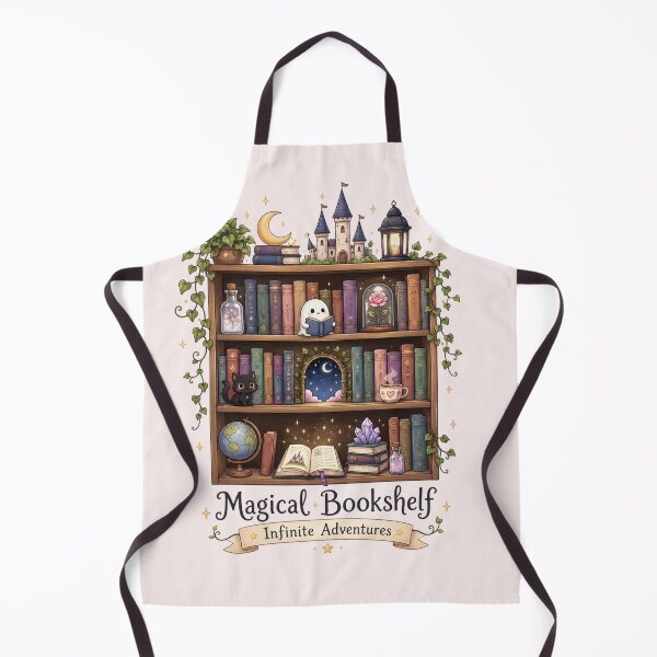 Aperçu de l'œuvre Bibliothèque magique pour des aventures infinies – Un design mignon pour les amoureux des livres fantastiques créée et vendue par Sanika arts .