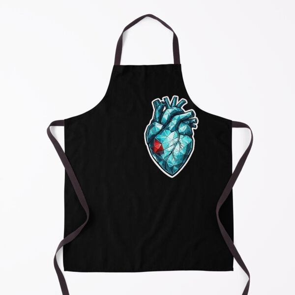 Item preview, Low Poly Ice Blue Heart With Red Gem designed and sold by Munib302.