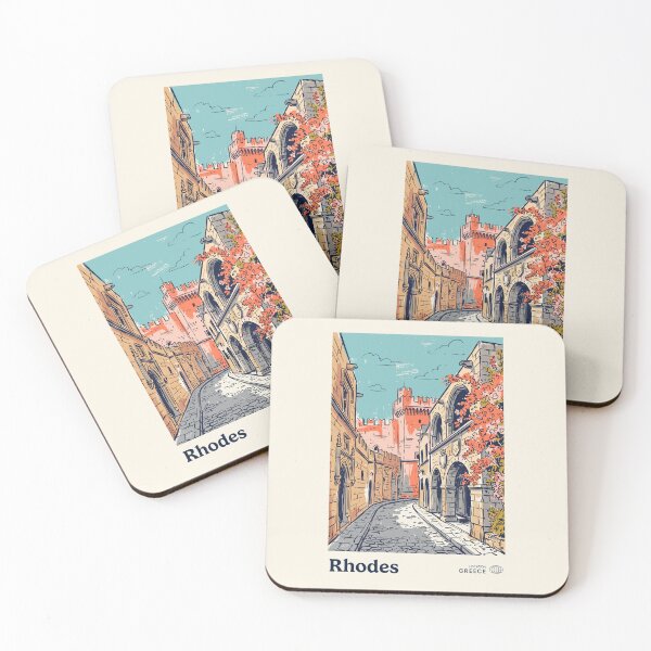 Item preview, Rhodes Vintage Retro Greece Travel designed and sold by RareDeerArt.