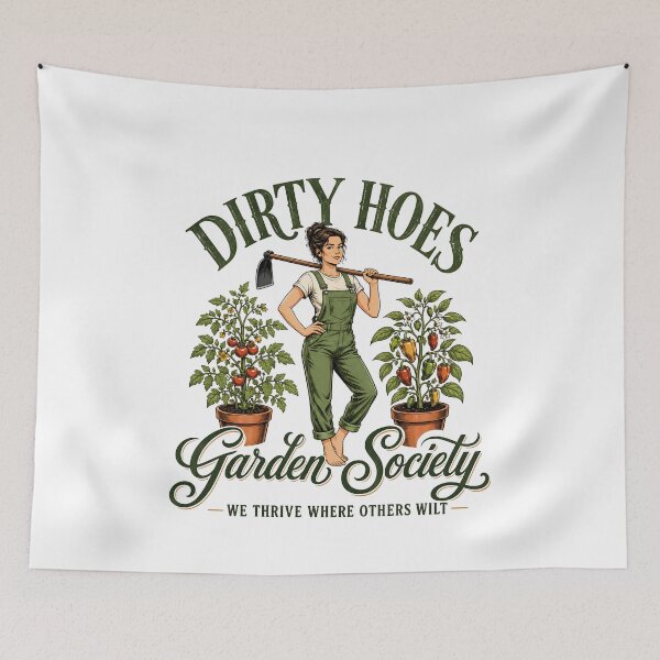 Item preview, Dirty Hoes Garden Society Gardening Humor designed and sold by wansilastomi.