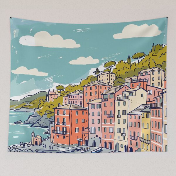 Item preview, Genoa Vintage Retro Italy Travel designed and sold by RareDeerArt.