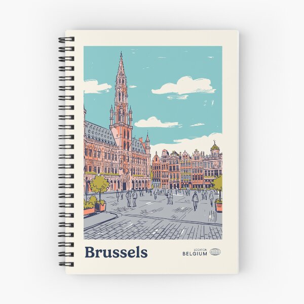 Item preview, Brussels Vintage Retro Belgium Travel designed and sold by RareDeerArt.