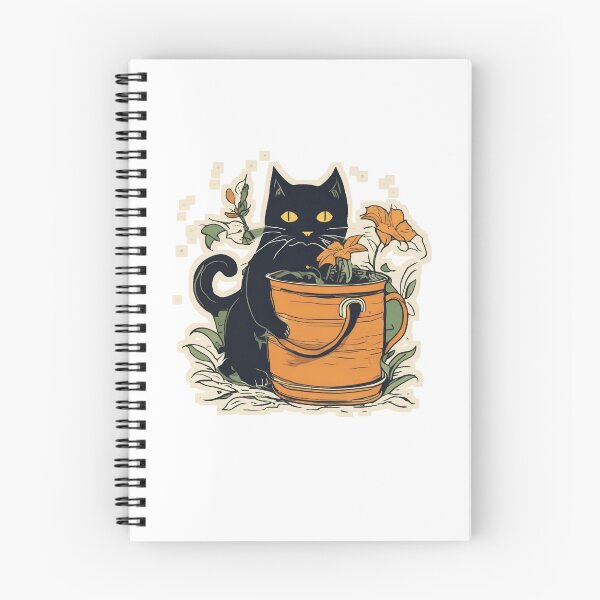 Item preview, Black Cat Plant Parent Watering Flowers designed and sold by GoochyMan Designs.