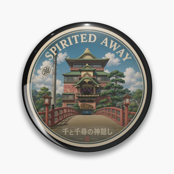 Item preview, Spirited Away - Aburaya Bathhouse - Retro Anime Badge designed and sold by killem667.