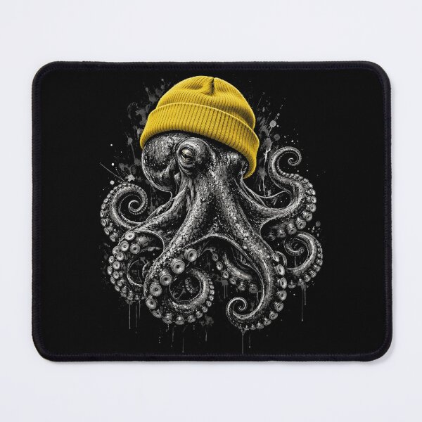 Item preview, Winter Octopus Wearing Beanie Cute Ocean Animal Vintage designed and sold by CF_VintageDesign.