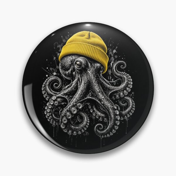 Item preview, Winter Octopus Wearing Beanie Cute Ocean Animal Vintage designed and sold by CF_VintageDesign.
