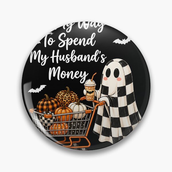 Item preview, On My Way To Spend My Husband's Money Checkered Ghost Halloween Funny designed and sold by yashuna.
