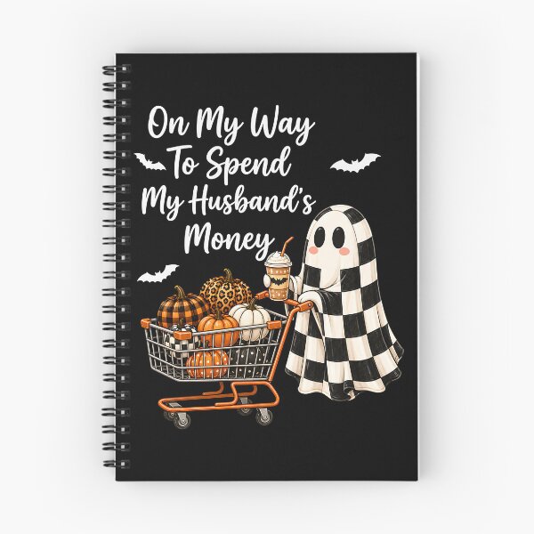 Item preview, On My Way To Spend My Husband's Money Checkered Ghost Halloween Funny designed and sold by yashuna.