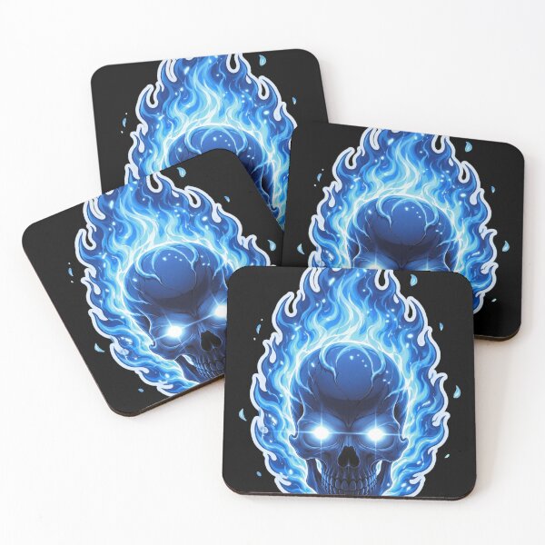 Item preview, Badass Flaming Blue Skull Graphic Design designed and sold by Munib302.