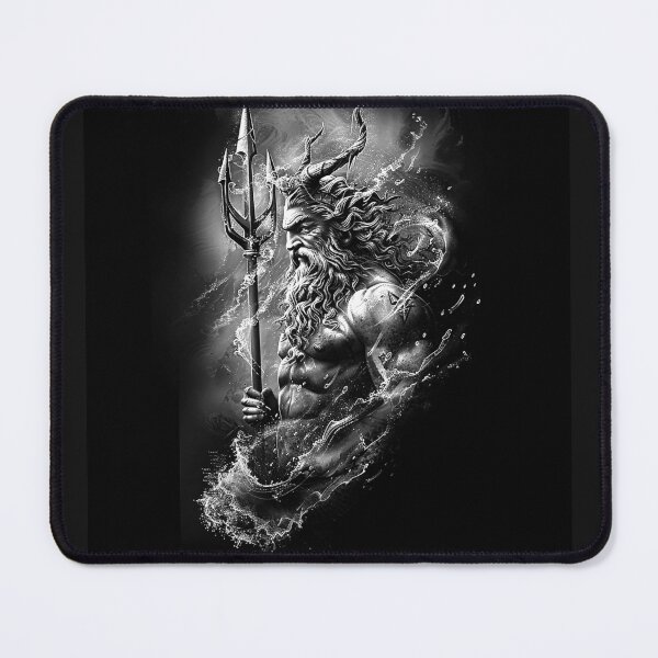 Item preview, Poseidon God of the Sea Trident Greek Mythology Dark Fantasy Art Design designed and sold by inkoutninja.