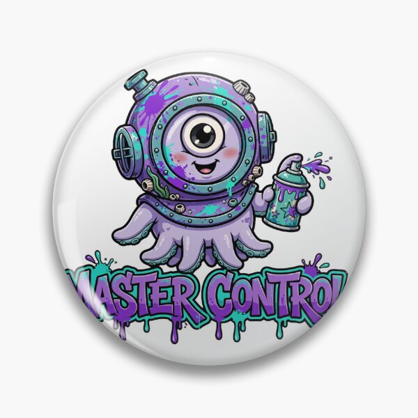 Item preview, Master Control - Graffiti Diver Octopus Monster | Street Art designed and sold by DRAGON  STUDIO.