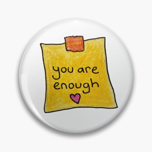 Item preview, Sticky Note - 'You Are Enough' Pencil Drawing designed and sold by art-by-natarsha.