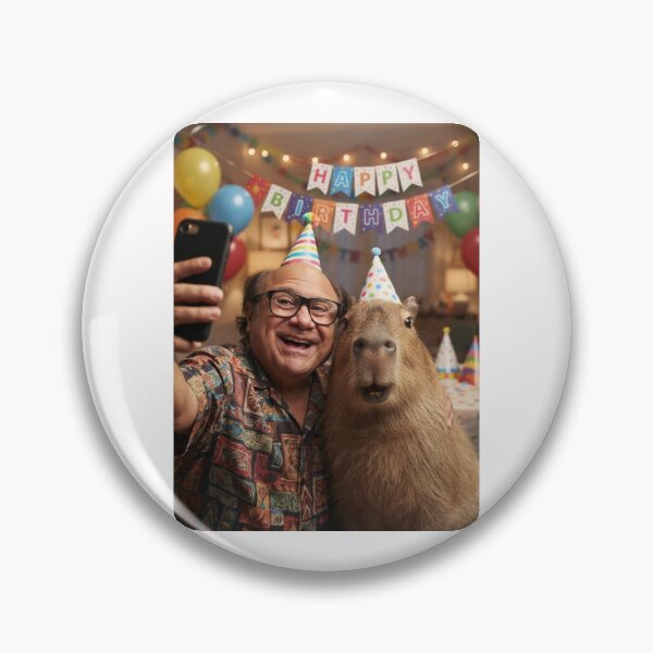 Item preview, Danny devito selfie capybara capybaras birthday cake memes happy Funny prank meme gift weird  designed and sold by CheeseBlueprint.