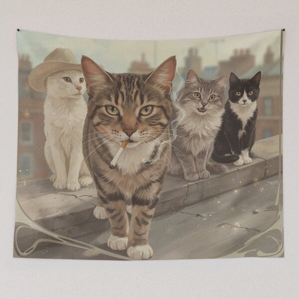 Item preview, Smoking Cat Culture Meme designed and sold by chillaxcats.