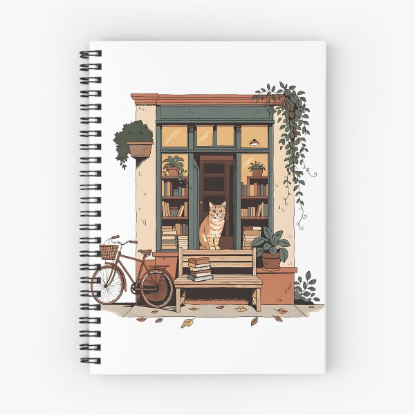 Item preview, THE BOOKSHOP CAT designed and sold by Neural-canvas.