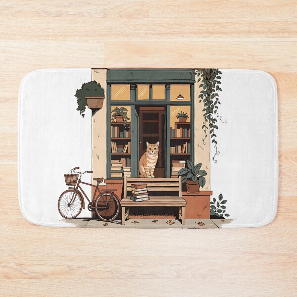 Item preview, THE BOOKSHOP CAT designed and sold by Neural-canvas.