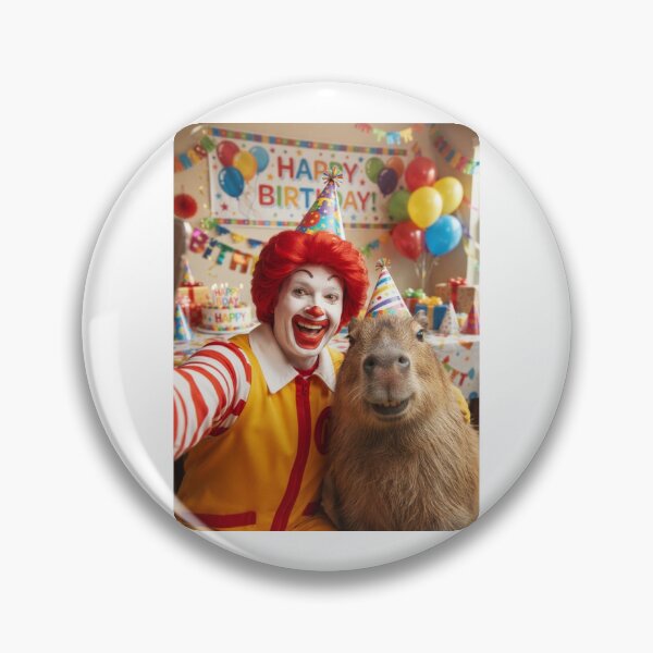 Item preview, Ronald mcdonald selfie capybara capybaras birthday cake memes happy Funny prank meme gift weird  designed and sold by CheeseBlueprint.