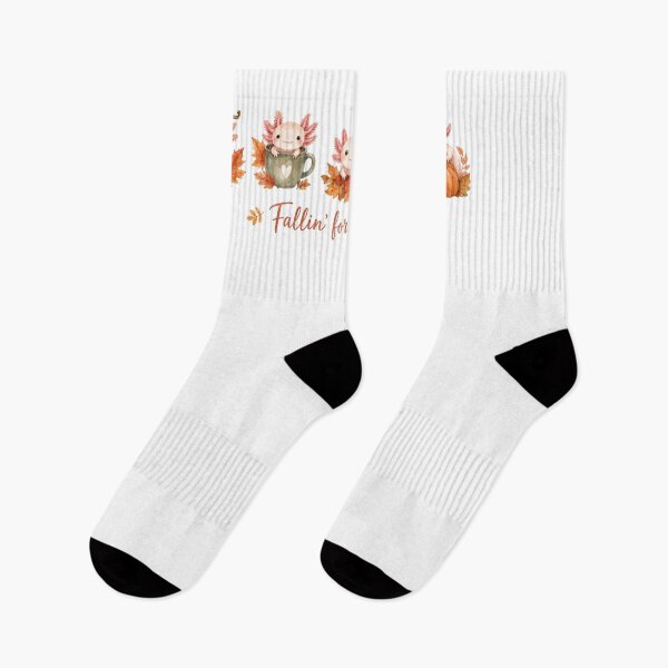 Item preview, Axolotls having a Spooky Fall Season designed and sold by Birdie and Flynn.