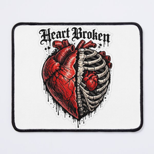 Item preview, Edgy Heart Broken Split Ribcage Tattoo Art designed and sold by Munib302.