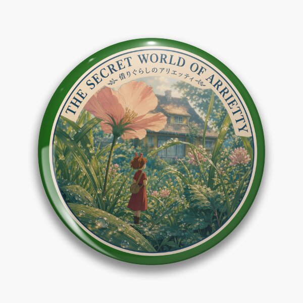 Item preview, Arrietty the Borrower - Retro Anime Badge designed and sold by killem667.