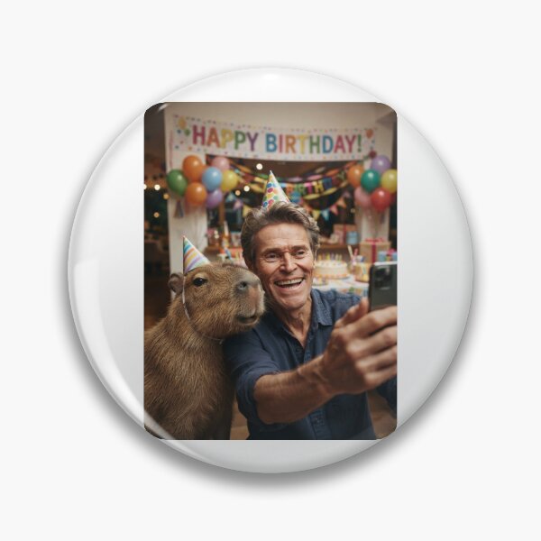 Item preview, Willem dafoe selfie capybara capybaras birthday cake memes happy Funny prank meme gift weird  designed and sold by CheeseBlueprint.