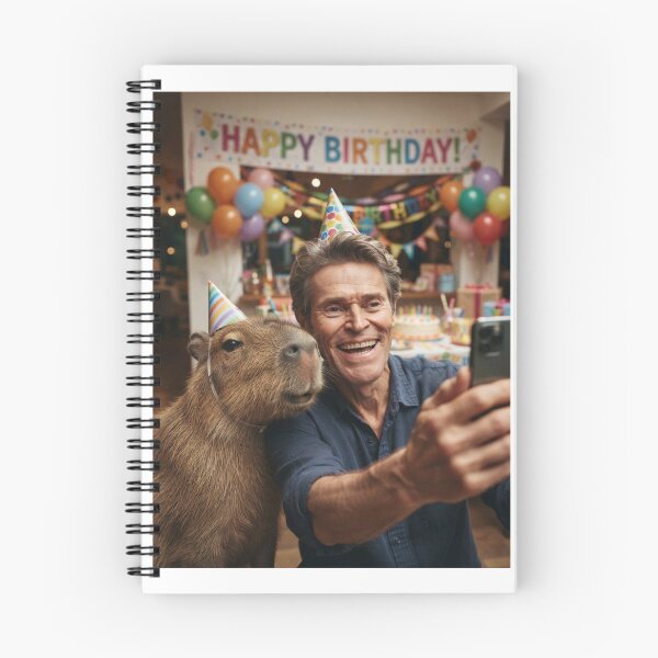 Item preview, Willem dafoe selfie capybara capybaras birthday cake memes happy Funny prank meme gift weird  designed and sold by CheeseBlueprint.