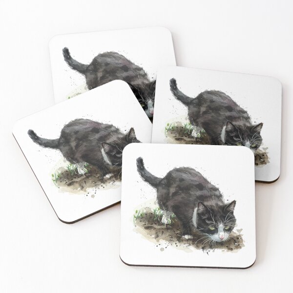 Item preview, Cat | Black & White Cat | Minimal Pet Aesthetic Art designed and sold by Mandayartstudio.
