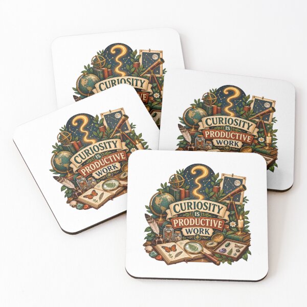Item preview, Curiosity Is Productive Work designed and sold by Mosslume Studio.