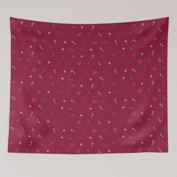 Item preview, Peppermint Ribbon Ditsy in Crimson Red designed and sold by NATHA PALETTE.
