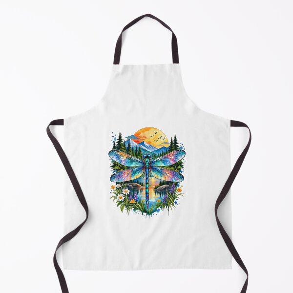 Item preview, Mystical Dragonfly Mountain Sunset Nature designed and sold by Artbysarmina.