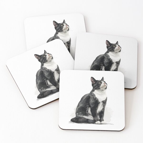 Item preview, Cat | Black & White Cat | Minimal Pet Aesthetic Art designed and sold by Mandayartstudio.