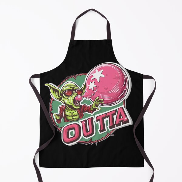 Item preview, Cool Green Goblin Blowing Pink Bubble Gum With "OUTTA" Lettering — Retro Cartoon Sticker Design designed and sold by KanDa-Shop.