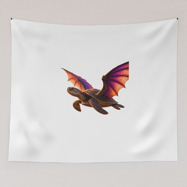 Item preview, Magical Flying Sea Turtle with Dragon Wings designed and sold by Mementoo.