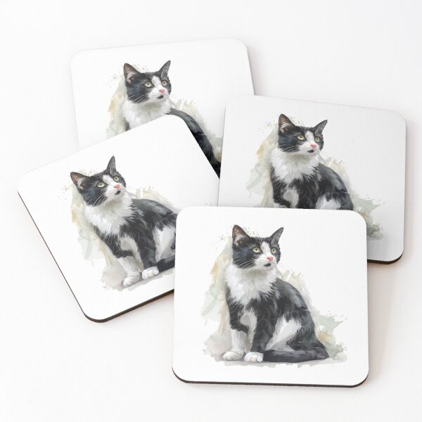 Item preview, Cat | Black & White Cat | Minimal Pet Aesthetic Art designed and sold by Mandayartstudio.